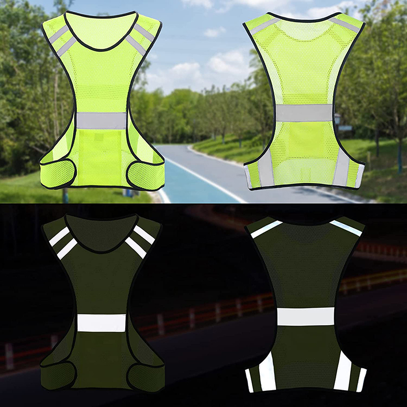 Reflective Running Jacket - سترة أمان عاكسة من الشبك الفلوري،