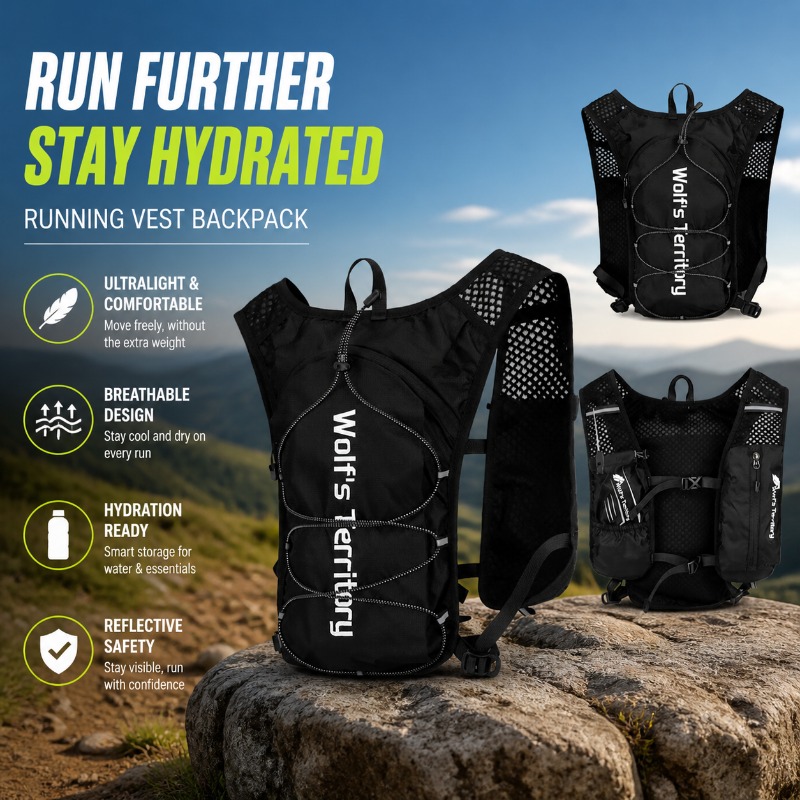 Reflective Running Jacket - حقيبة ظهر للجري خفيفة الوزن وعاكسة