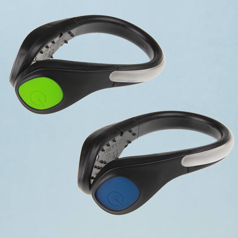 Running Visibility Gear - قطعتان من مشابك الإضاءة LED للأحذية،