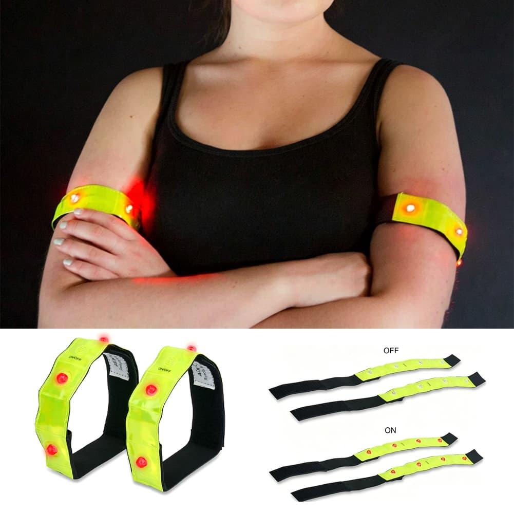 Running Visibility Gear - حزام ذراع عاكس للضوء LED مع