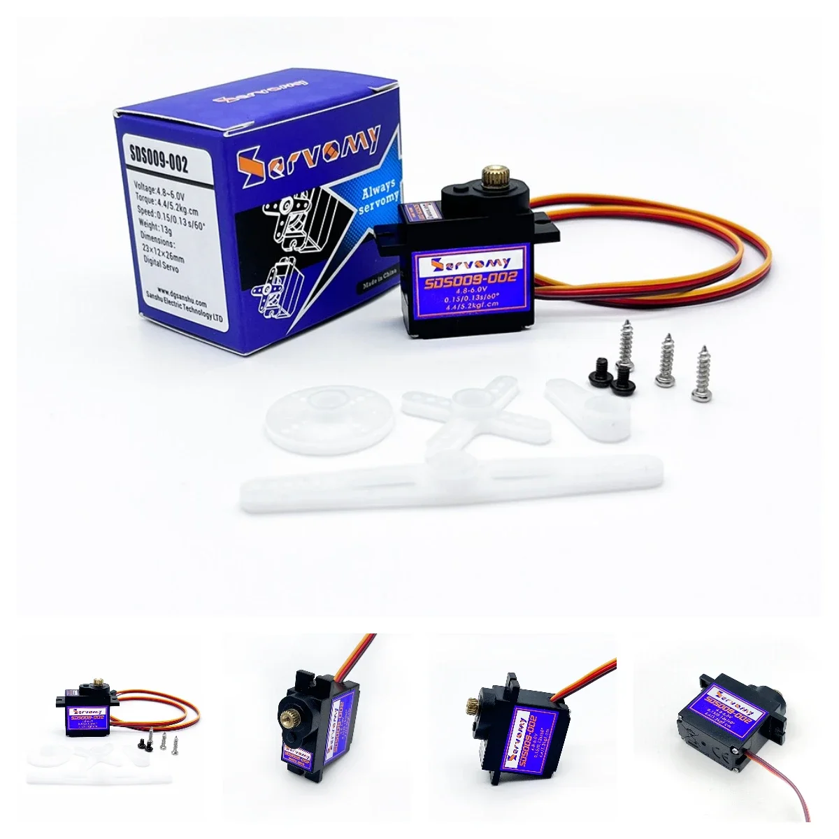 4 قطع سيرفو SDS009-02 بوزن 9 ج - مراجعة Running Gear Car وسعره